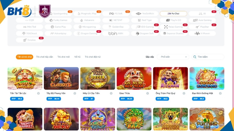 Đa dạng phiên bản Slot đặc sắc tại Fachai