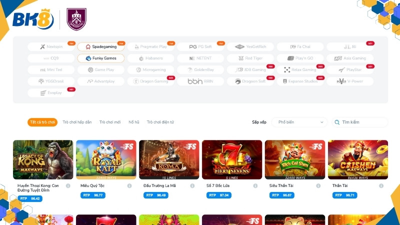 Tổng hợp các game nổ hũ đỉnh cao tại nhà Spade Gaming