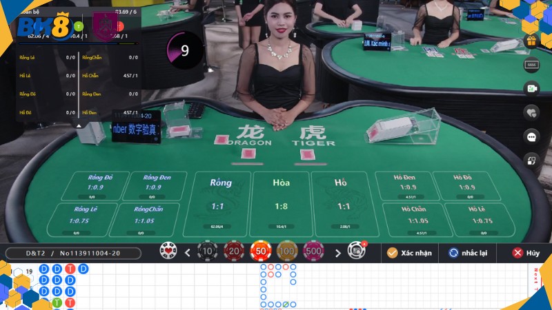 Bàn chơi Rồng Hổ tại WM Casino