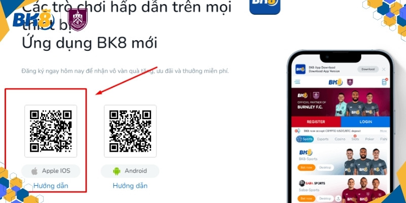 Tải app BK8 cho iOS cũng vô cùng dễ dàng